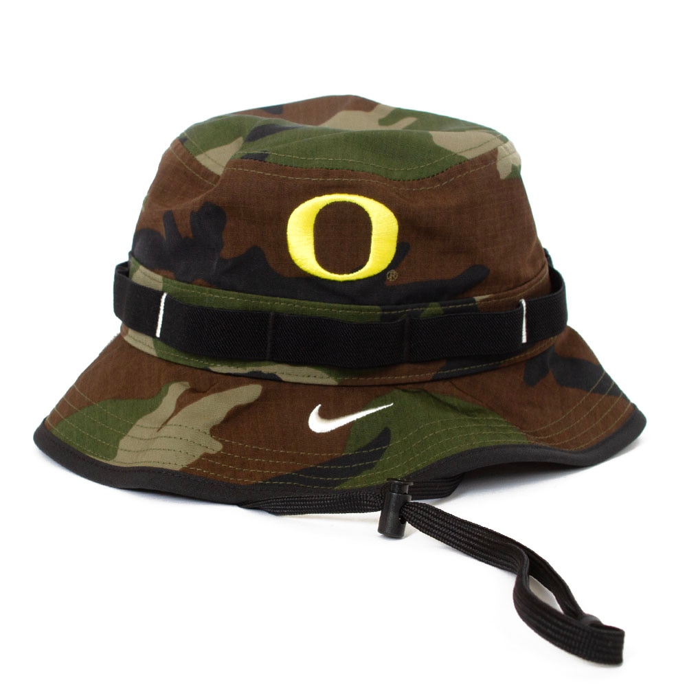 Classic Oregon O, Nike, Green, Boonie, Polyester, Accessories, Unisex, Twill, Military Appreciation, Hat, 916418